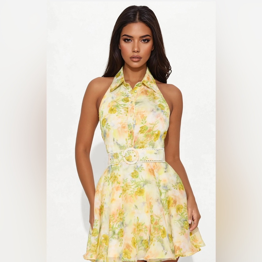 Floral Halter Dress